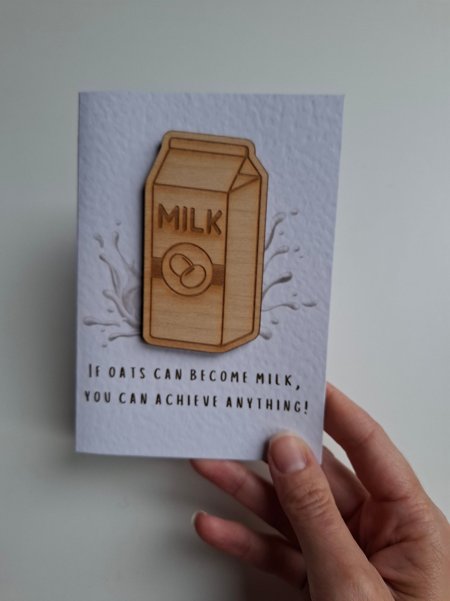 Wooden Magnet Keepsake Greetings Card - You Can Do Anything