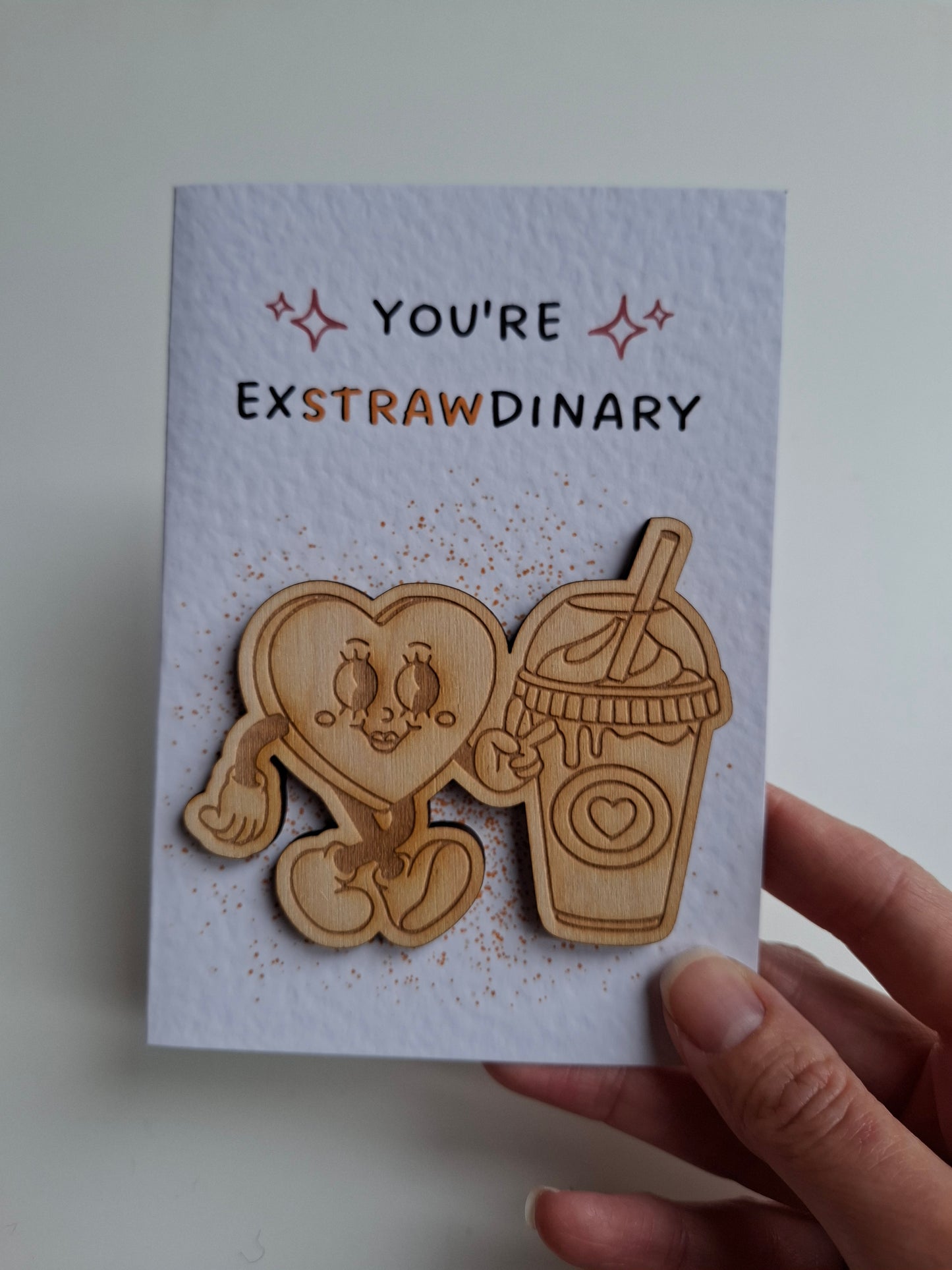 Wooden Magnet Keepsake Greetings Card - You're Extrawdinary