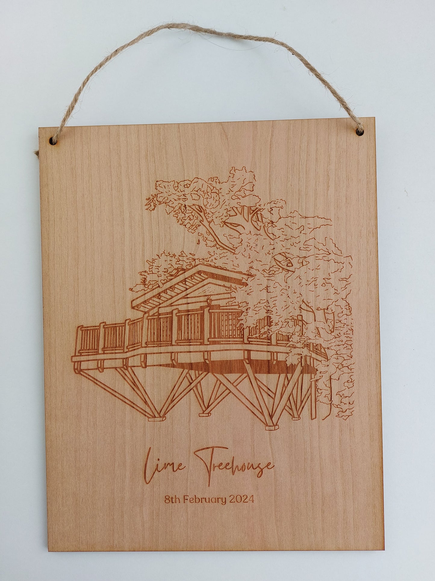 Laser Engraved House drawing