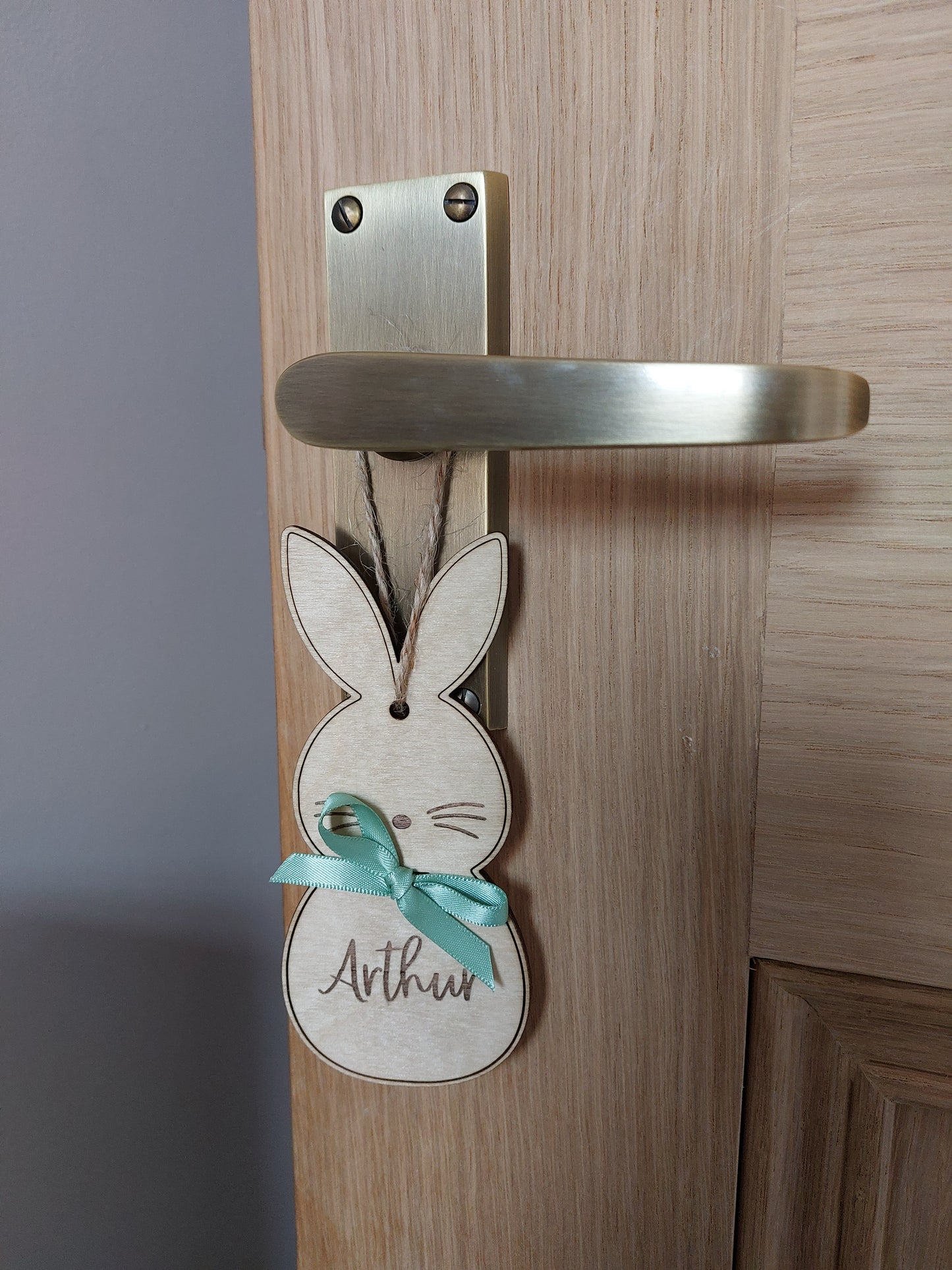 Bunny with a Bow Tag