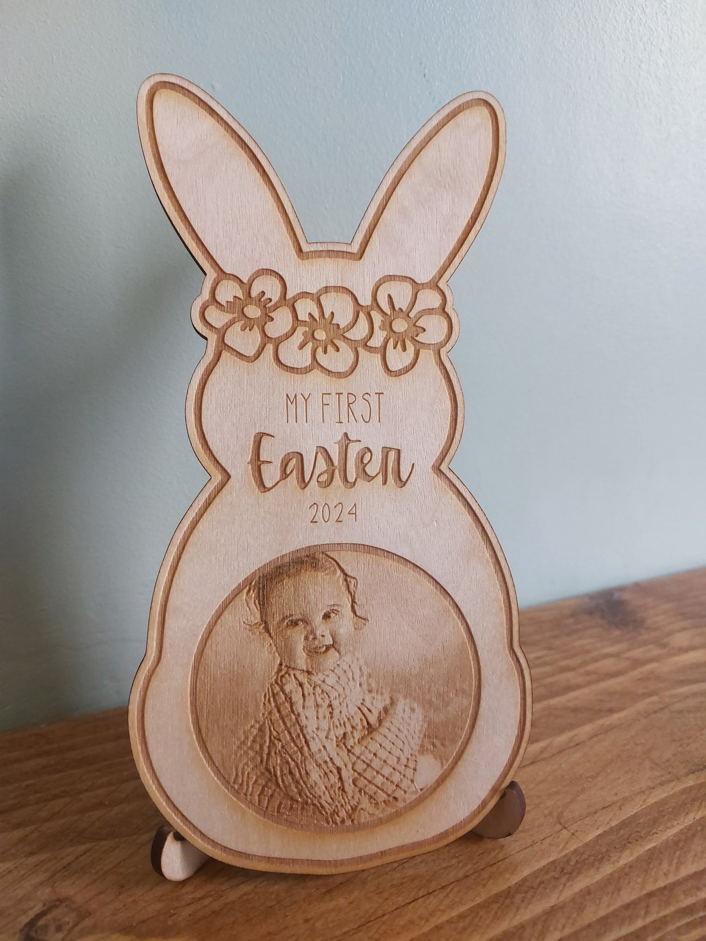 Easter Bunny Engraved Photo