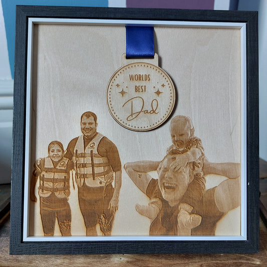 Laser Engraved Medal Frame