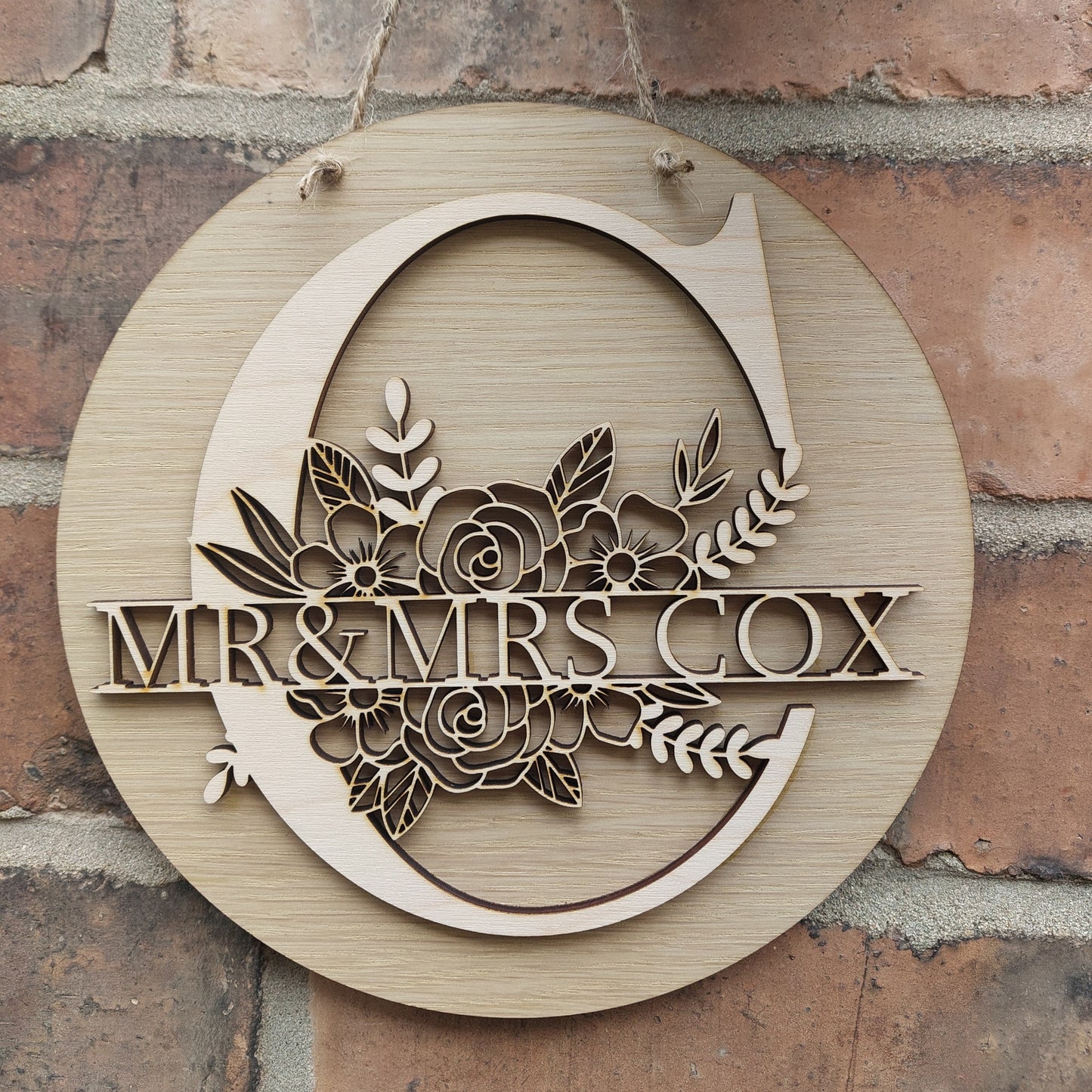 Floral Name Plaque