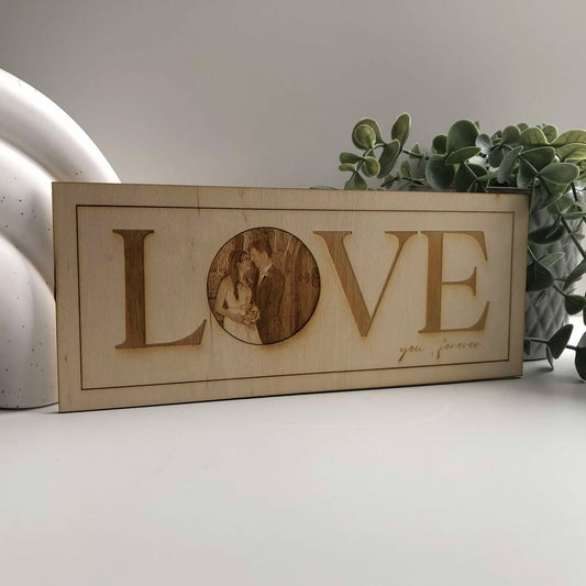 Birch LOVE Plaque