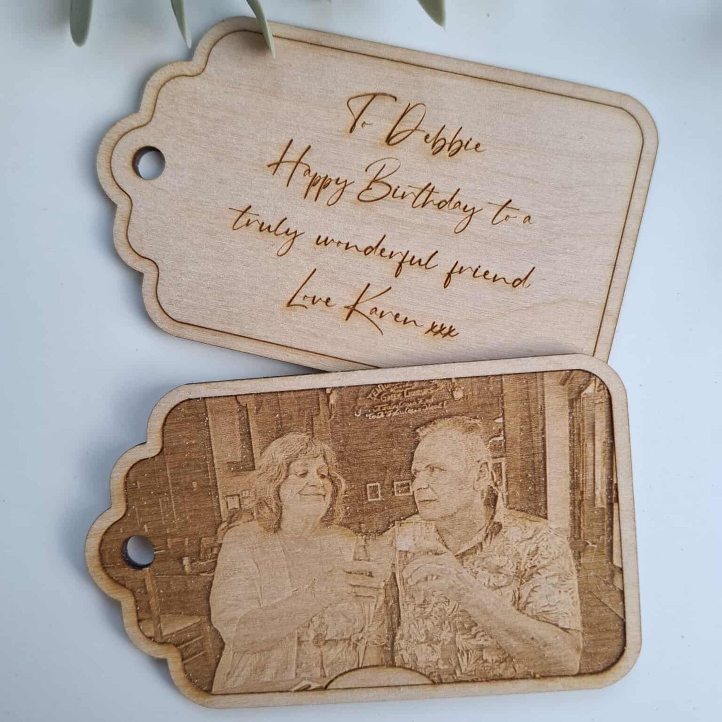 A Wooden Gift Tag Keepsake