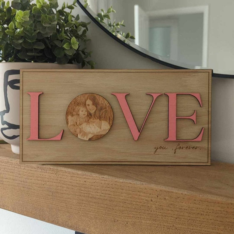 A Layered LOVE Plaque