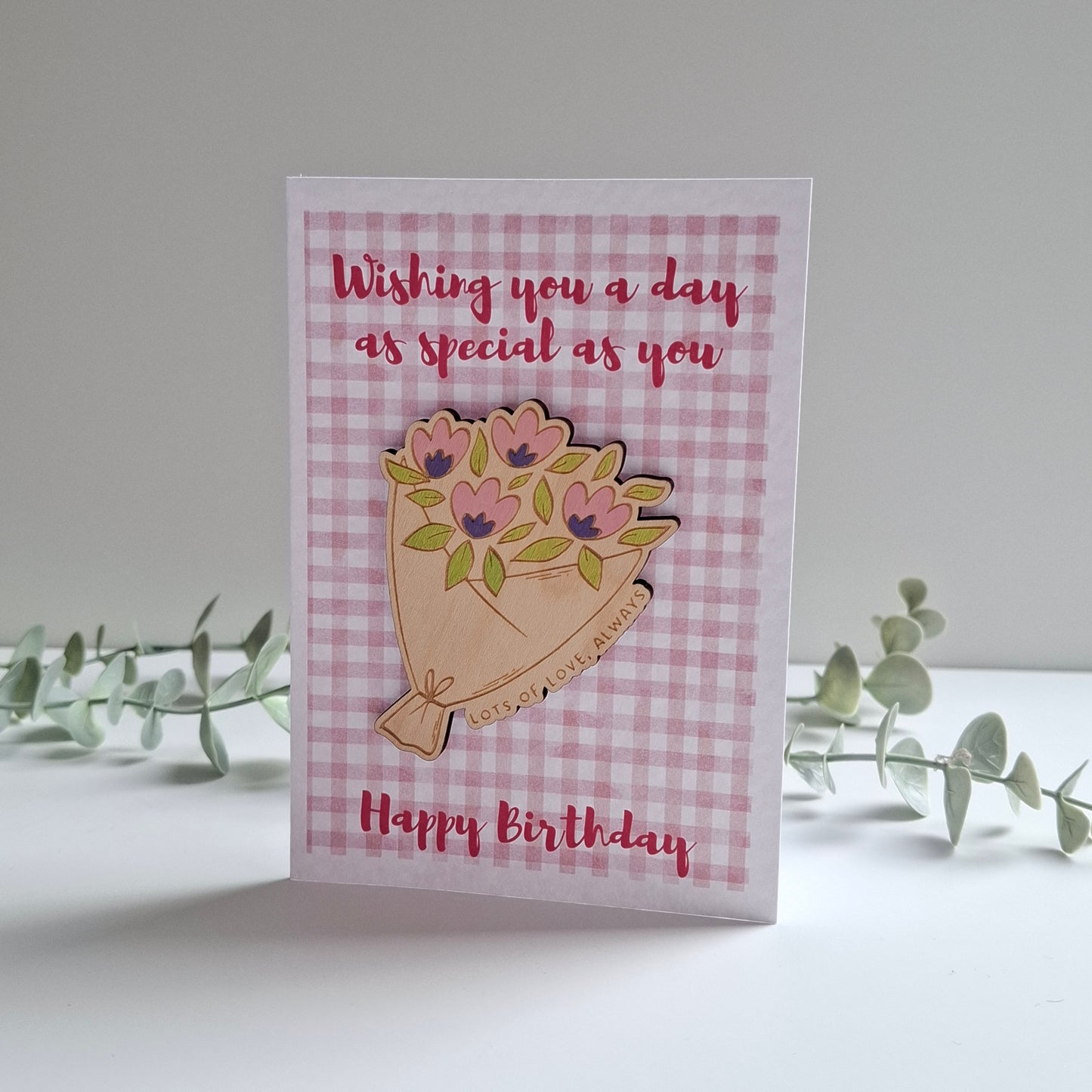 Wooden Magnet Keepsake Greetings Card - Special Birthday