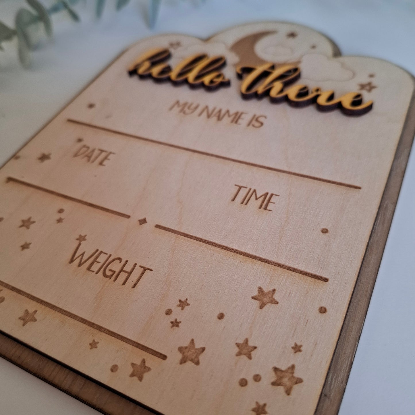 Baby Birth Details Plaque