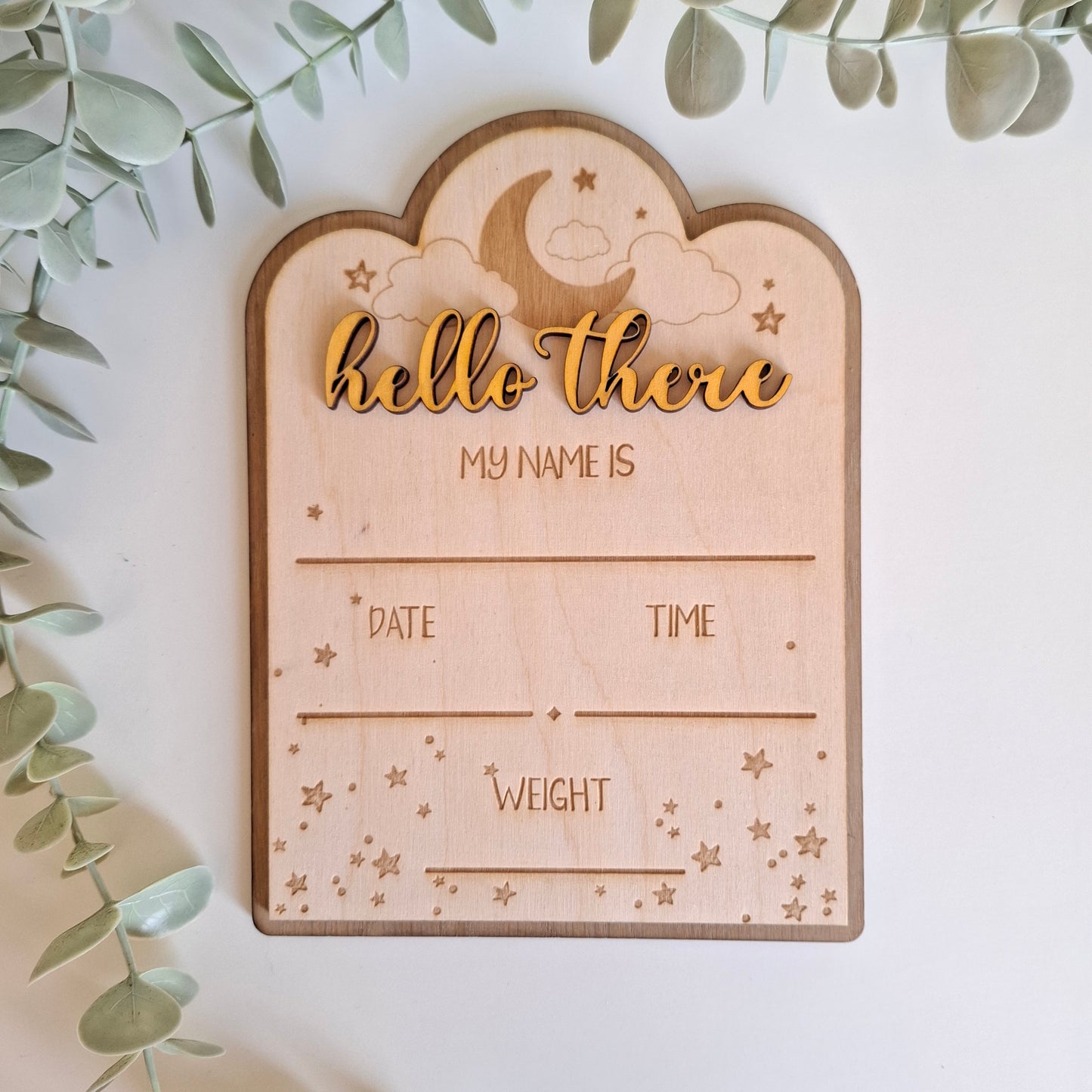 Baby Birth Details Plaque